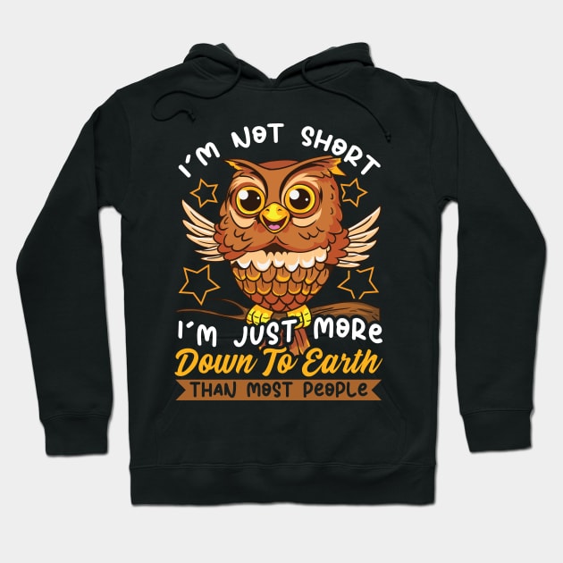 Cute & Funny I'm Not Short I'm Just Down To Earth Hoodie by theperfectpresents